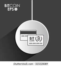 Global Economy concept with bitcoin icon design, vector illustration eps 10