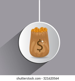 Global Economy concept with money icons  design, vector illustration eps 10