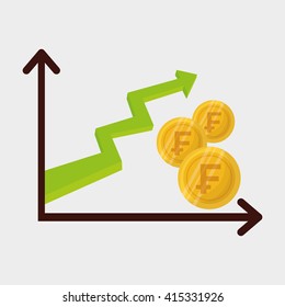 Global economy design, financial and money concept