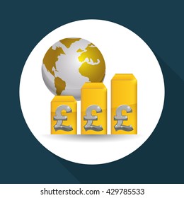 Global economy design. money icon. isolated illustration