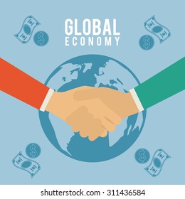 Global Economy digital design, vector illustration eps 10