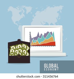 Global Economy digital design, vector illustration eps 10