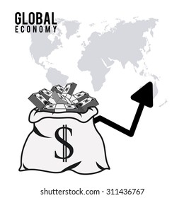 Global Economy digital design, vector illustration eps 10