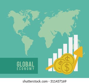 Global Economy digital design, vector illustration eps 10