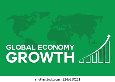 Global economy growth design vector