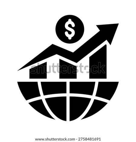 Global Economy Icon Element for Design