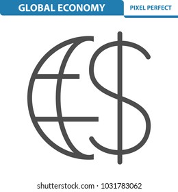 Global Economy Icon. Professional, pixel perfect icons optimized for both large and small resolutions. EPS 8 format. 12x size for preview.