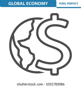Global Economy Icon. Professional, pixel perfect icons optimized for both large and small resolutions. EPS 8 format. 12x size for preview.