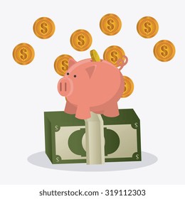 Global economy, money and business design, vector illustration
