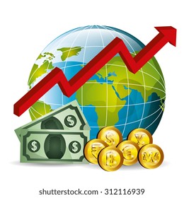 Global economy money design, vector illustration eps 10.