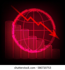 Global economy money, international business design.