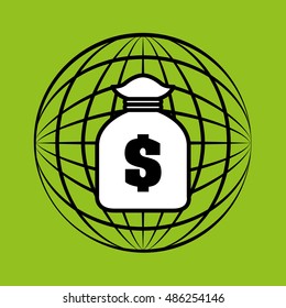 global economy planet concept vector illustration design