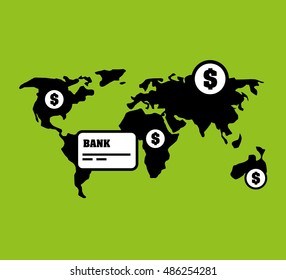 global economy planet concept vector illustration design