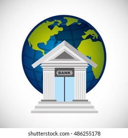 global economy planet concept vector illustration design