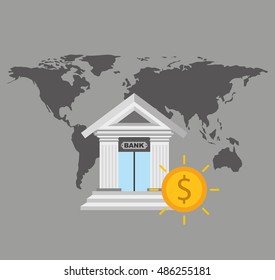 global economy planet concept vector illustration design
