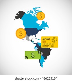 global economy planet concept vector illustration design