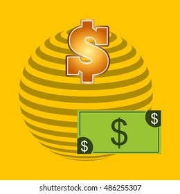 global economy planet concept vector illustration design