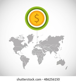 global economy planet concept vector illustration design