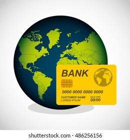 global economy planet concept vector illustration design