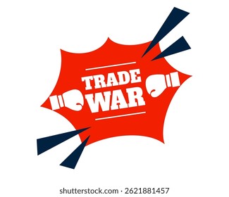global economy trade war dispute concept background vector