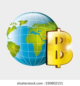 Global economy,business and money graphic design, vector illustration.