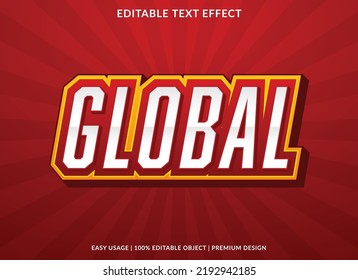 global editable text effect template use for business logo and brand