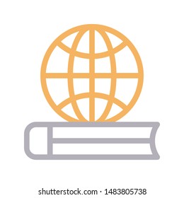 global education colour line vector icon