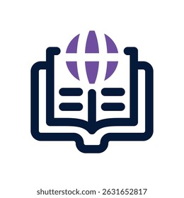 global education duotone icon. Sleek and modern vector icon for websites, mobile apps, marketing materials, and corporate design. Fully scalable and ready to use.