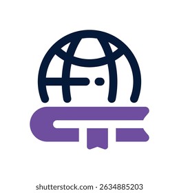global education duotone icon. Sleek and modern vector icon for websites, mobile apps, marketing materials, and corporate design. Fully scalable and ready to use.