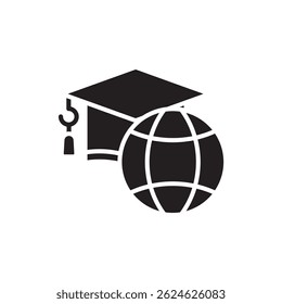 global education icon collection .design style with background