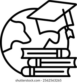 Global Education Icon Element For Design