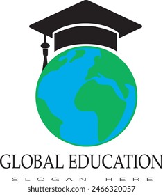 Global education icon, global education logo, higher education vector illustration, global education vector illustration, scholarship icon, scholarship logo, higher study