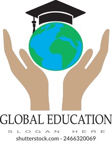 Global education icon, global education logo, higher education vector illustration, global education vector illustration, scholarship icon, scholarship logo, higher study