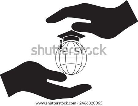 Global education icon, global education logo, higher education vector illustration, global education vector illustration, scholarship icon, scholarship logo, higher study