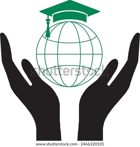 Global education icon, global education logo, higher education vector illustration, global education vector illustration, scholarship icon, scholarship logo, higher study