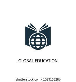Global education icon. Simple element illustration. Global education symbol design from eLearning collection. Can be used in web and mobile.