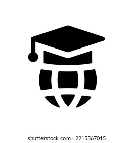 Global Education Icon (Simple Vector Illustration)