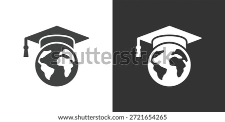 Global Education icon. Solid glyph series icon