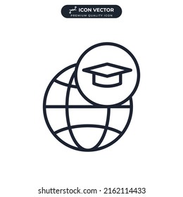global education icon symbol template for graphic and web design collection logo vector illustration