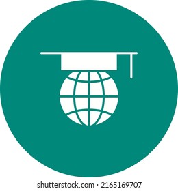 Global Education icon vector image. Can also be used for Online Education. Suitable for mobile apps, web apps and print media.