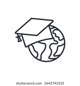 global education icons isolated on White Background. Flat style design