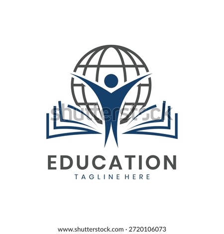 Global education knowledge logo design