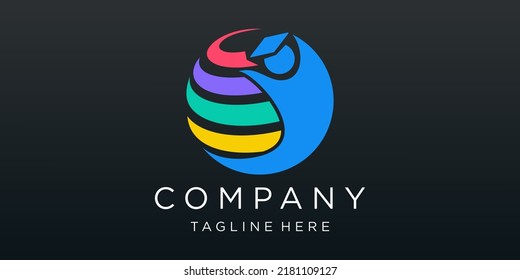 global education logo creative illustration vector