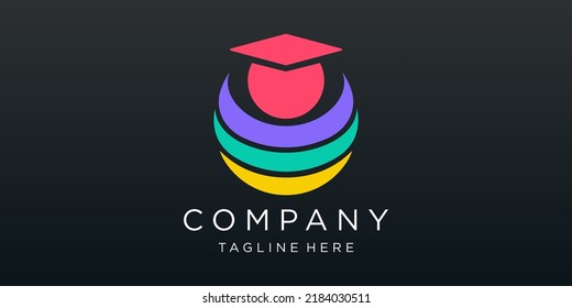 global education logo creative illustration vector