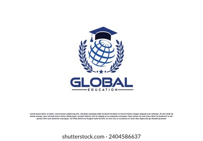 globales Bildungs-Logo-Design. Logo der globalen Bildungsorganisation. kreatives Logo für globale Bildungsgesellschaft