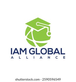 Global education logo design template Royalty Free Vector.