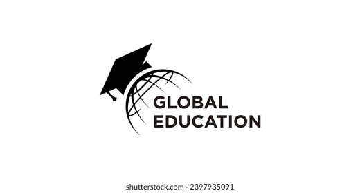 Global Education Logo Design. World College Icon Symbol Vector Template.