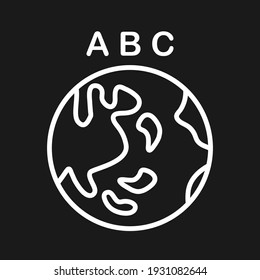 Global education, online education, world icon vector image. Can also be used for online education. Suitable for use on web apps, mobile apps and print media.