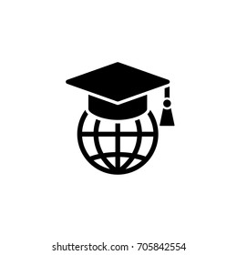 Global Education Simple Black Icon