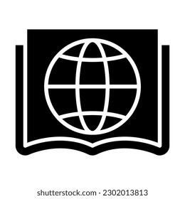 Global Education Vector Glyph Icon Design